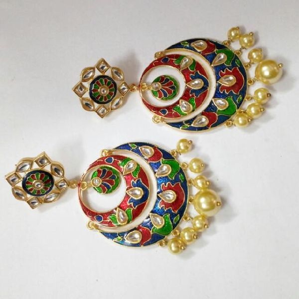 Meenakari Round Earrings 01