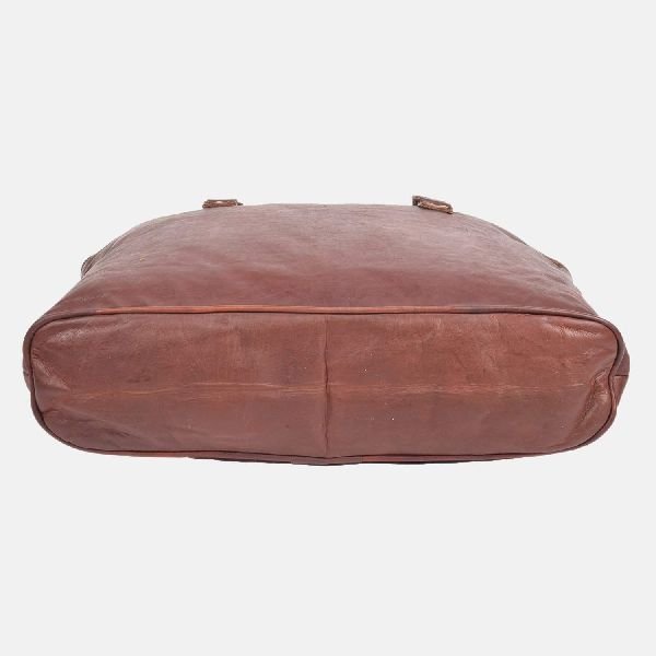 Ladies Leather Handmade Tote Bag With Zip Top Brannigan 03