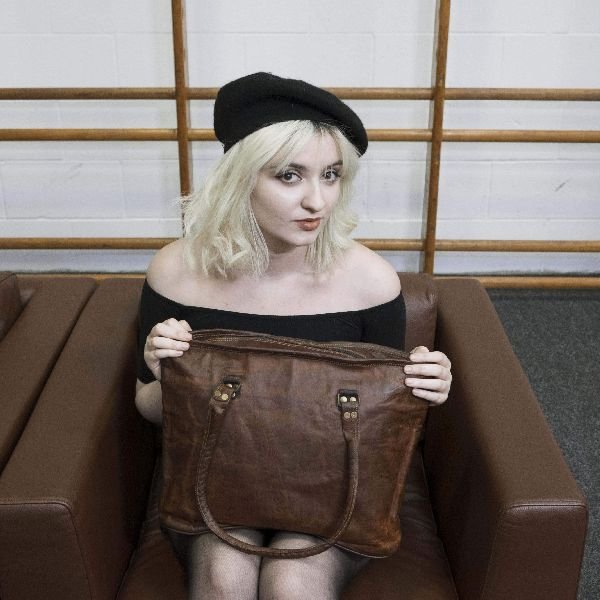 Ladies Leather Handmade Tote Bag With Zip Top Brannigan 05