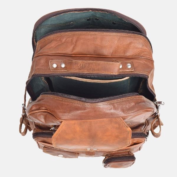 Large Leather Rucksack With Pockets Smith 05