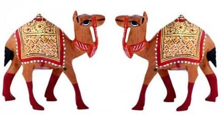 Wooden Camel Statue