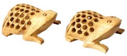 Wooden Frog Statue
