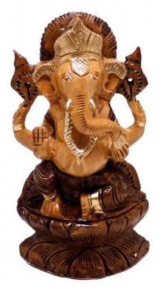 Wooden Ganesh Statue