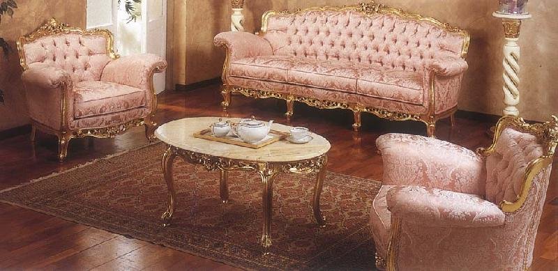 Wooden Sofa Set 02