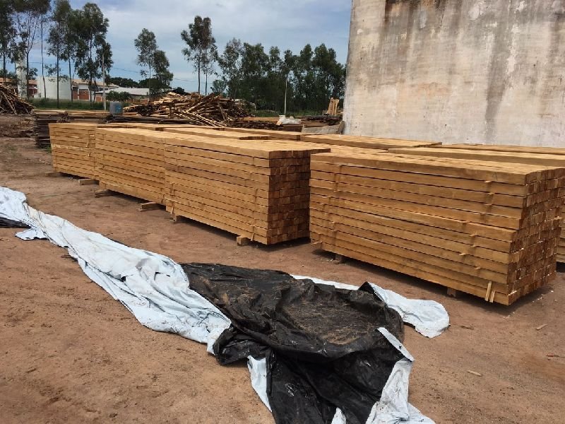 Brazilian Teak Wood Square Log 02