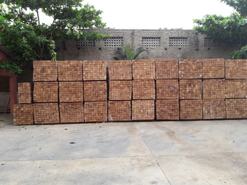 Brazilian Teak Wood Square Log 07