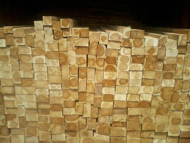 Ghana Teak Wood Square Log 01