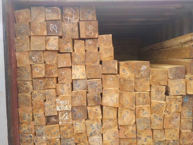 Ivory Coast Teak Wood Square Log 02