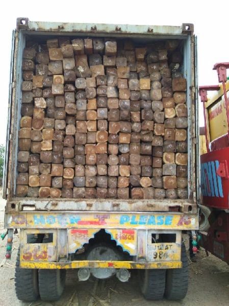 Sudan Teak Wood Square Log 02