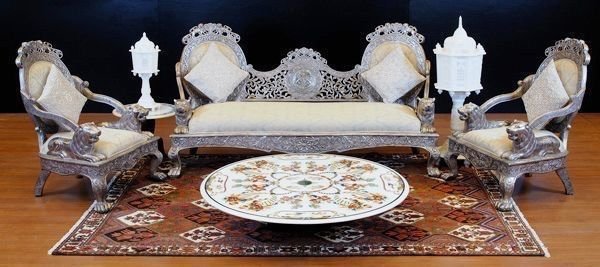 Silver Plated Sofa Set 04