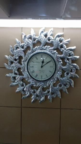 Silver Plated Wall Clock 01