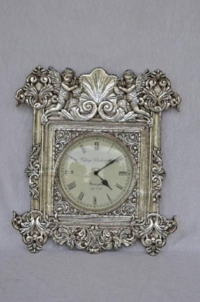 Silver Plated Wall Clock 02