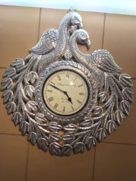 Silver Plated Wall Clock 04