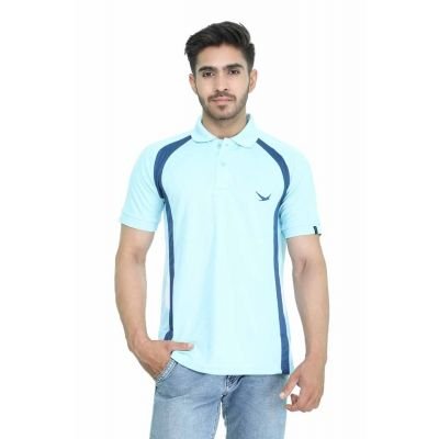 HiFlyers Mens White Spandex Slim Fit Polo T-Shirt TN52