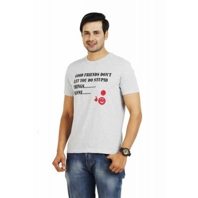 TT Mens Printed Grey T-Shirt TY-02