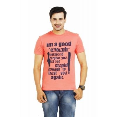 TT Mens Printed Pink T-Shirt TY-02