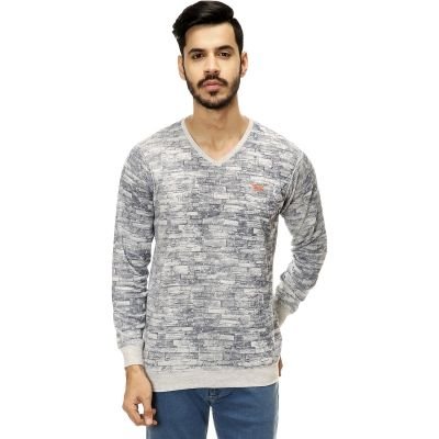 TT Printed V-Neck Full Sleeves T-Shirt TS-109