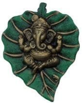 Green Leaf Wall Ganesh