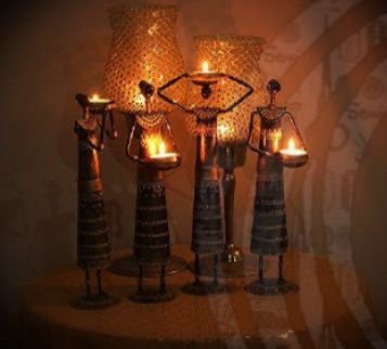 Iron Tribal Lady T-light