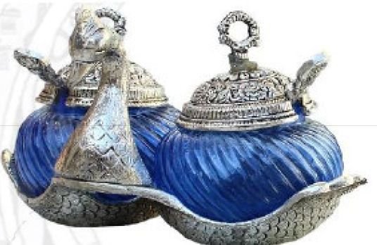 Oxidized Double Duck Bowl