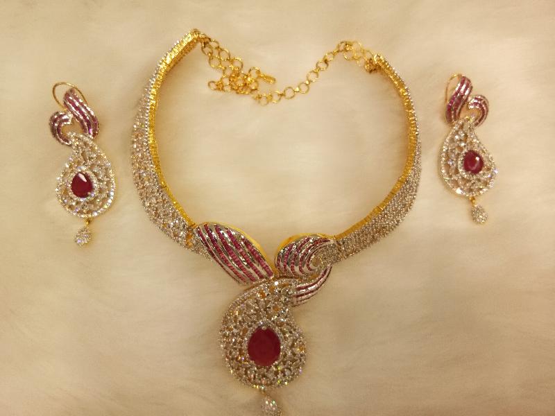 American Diamond Necklace Set 06