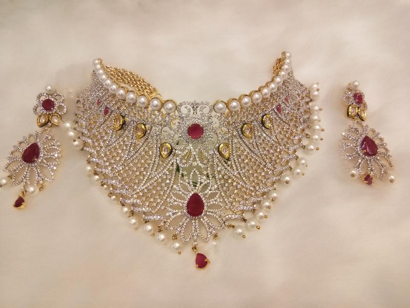 American Diamond Necklace Set 08