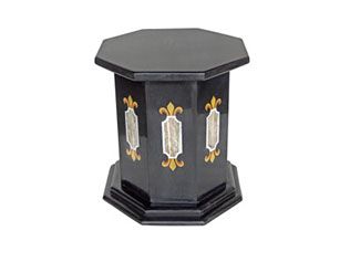 Marble Inlay Octagonal Prism Table Stand