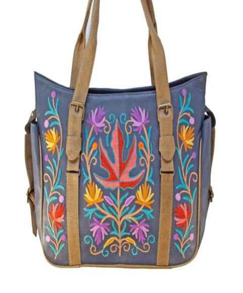 Handmade Embroidered Suede Cotton Bags 01