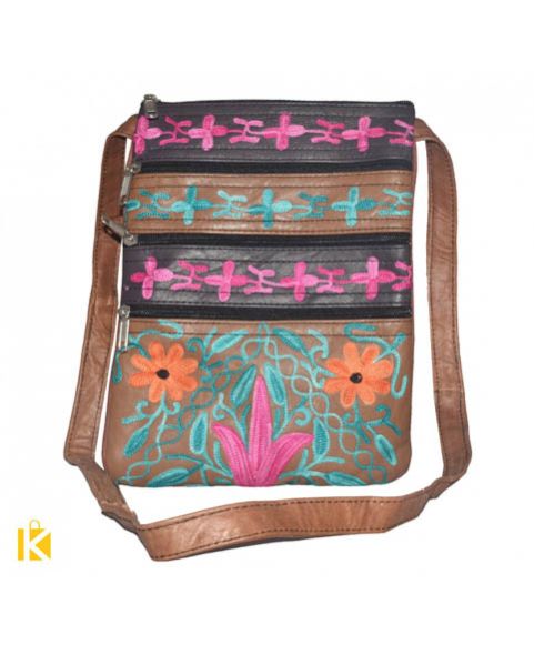 Handmade Embroidered Suede Cotton Bags 02