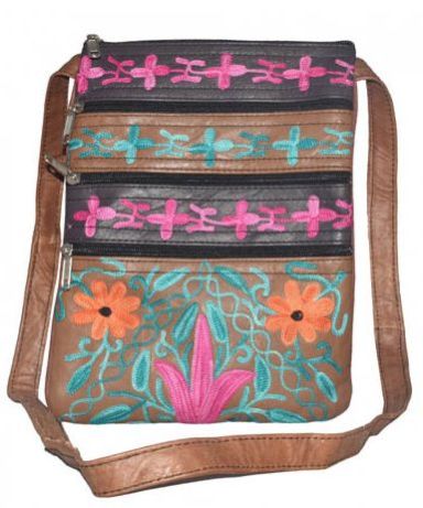 Handmade Embroidered Suede Cotton Bags 04