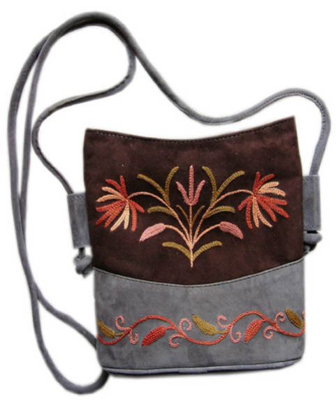 Handmade Embroidered Suede Cotton Bags 06