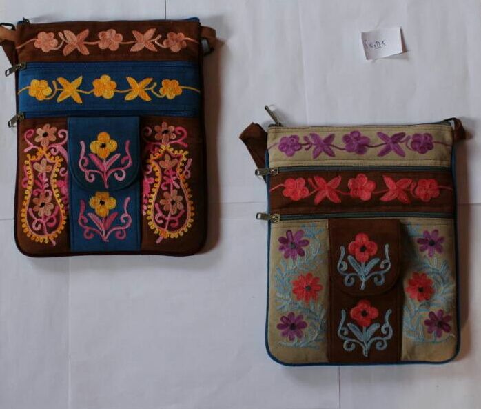 Handmade Embroidered Suede Cotton Bags 19
