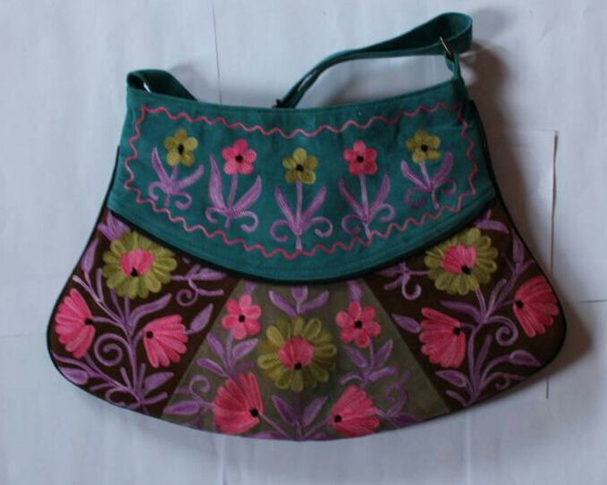 Handmade Embroidered Suede Pouches 06
