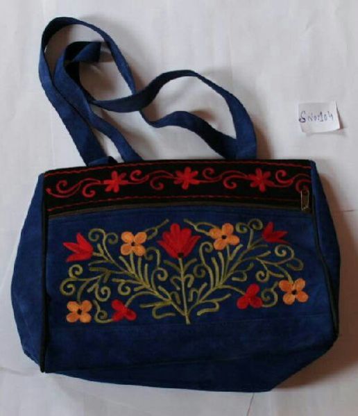 Handmade Embroidered Suede Pouches 12