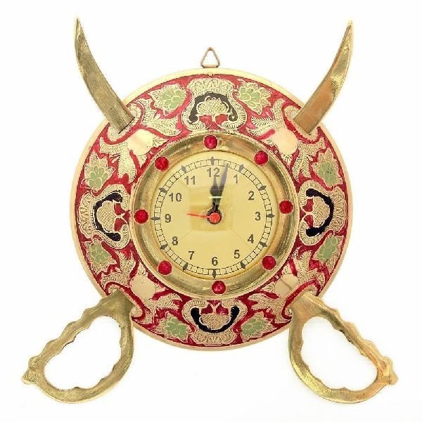 Designer Brass Wall Clock 02