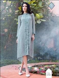 2702 Grey Designer Kurti