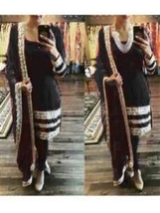 Black Georgette Party Wear Suit