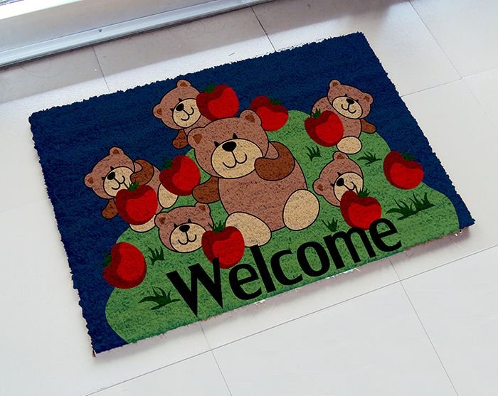 Bleach Printed PVC Tufted Coir Mat (LE-1181)