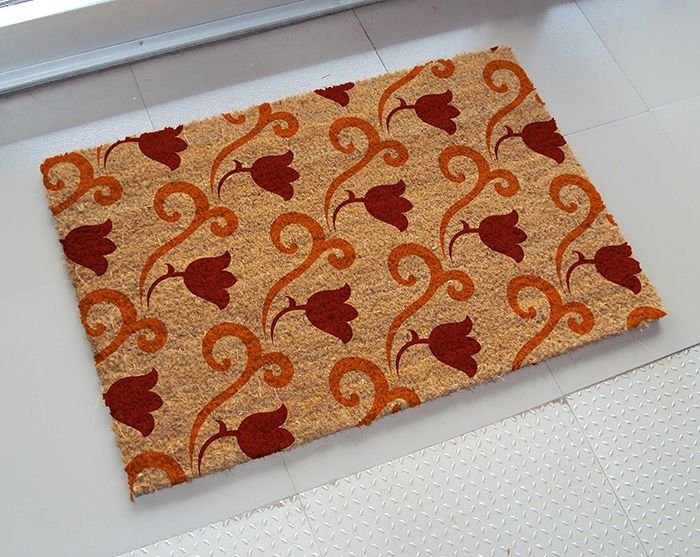 Natural Printed PVC Tufted Coir Mat (LE-1008)