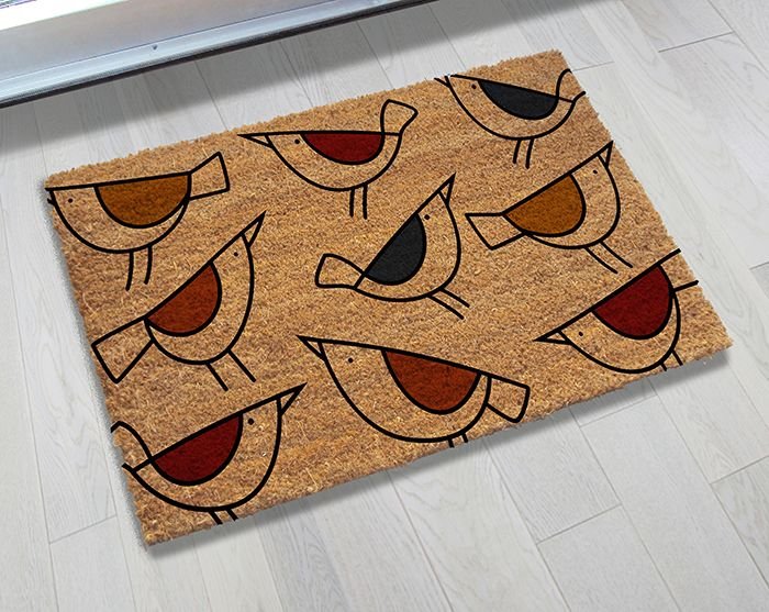 Natural Printed PVC Tufted Coir Mat (LE-1400)