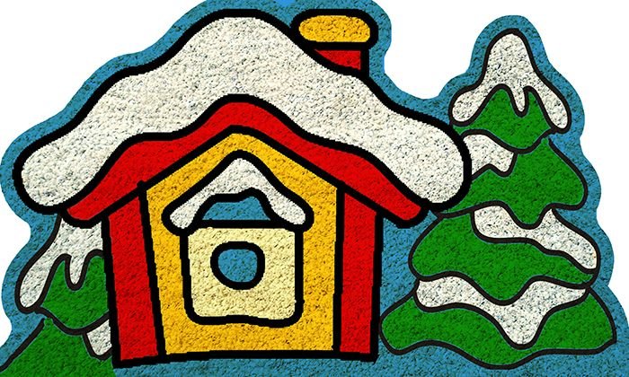 PVC Tufted Coir Shaped Mat (LE-86826)