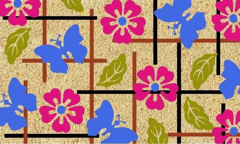 Vinyl Backed Coir Door Mat 08