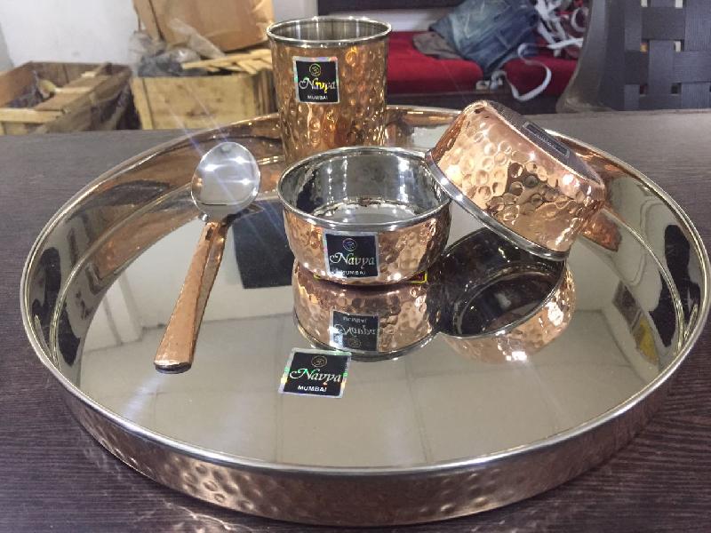 Copper Thali Set 02