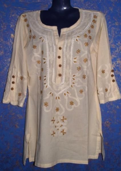 Ladies Lucknow Chikan Short Kurti 07