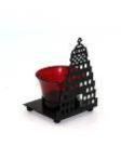 Iron & Glass Tea Light Candle Holder (G236T97)