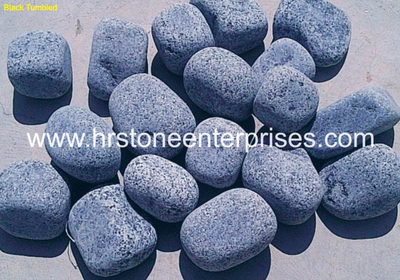 Black Tumbled Pebble Stone