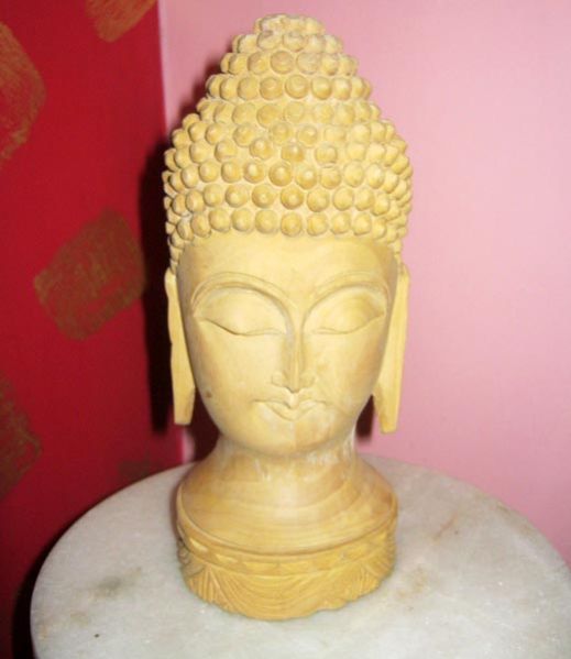 Wooden Buddha Statue (8 Inch)