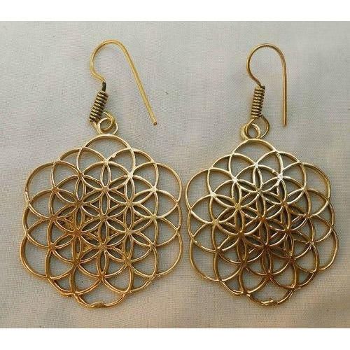Brass Round Earrings 04