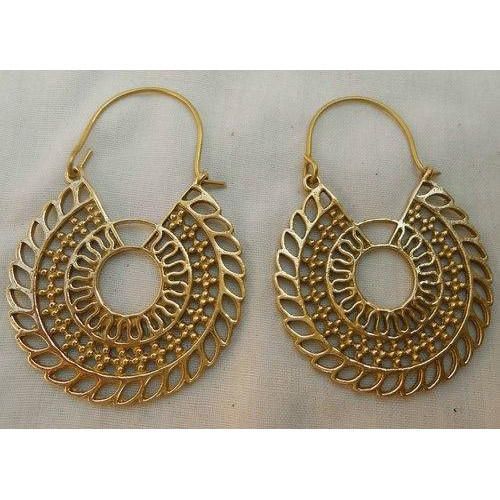 Brass Round Earrings 01
