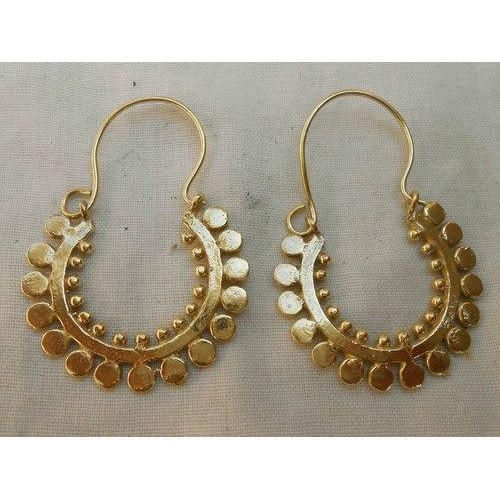 Brass Round Earrings 03